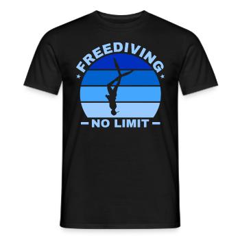 Plongée, Apnée, Apnée No Limit Apnée - T-shirt homme - noir - Devant - AI Model Male 178 light (178cm)