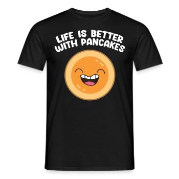 Funny Pancakes Brunch Breakfast Pancake Maker - Men's T-Shirt - black - Front - AI Model Male 178 light (178cm)