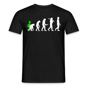 Alien, OVNI, UAP, Espace, Objet volant de l’espace - T-shirt homme - noir - Devant - AI Model Male 178 light (178cm)