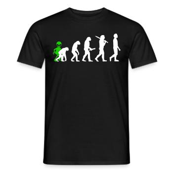 Alien, OVNI, UAP, Espace, Objet volant de l’espace - T-shirt homme - noir - Devant - AI Model Male 178 light (178cm)