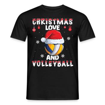 Joueur De Volley-ball Équipe Club Noël, Amour - T-shirt homme - noir - Devant - AI Model Male 178 light (178cm)