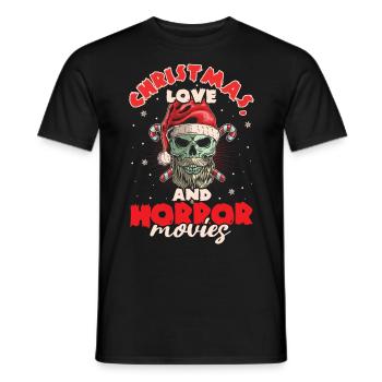 Horror Movie Zombie Santa Weihanchten Liebe Horror - Männer T-Shirt - Schwarz - Vorne - AI Model Male 178 light (178cm)