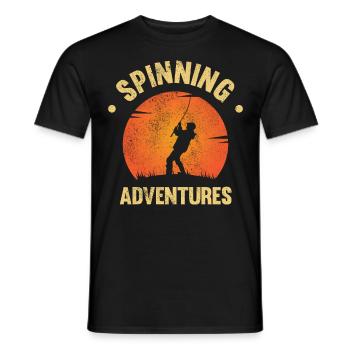 Fishing, Angler, Fisherman Fishing and Pike Fishing - Men's T-Shirt - black - Front - AI Model Male 178 light (178cm)