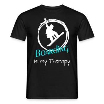 Boarding Snowboarding - Männer T-Shirt - Schwarz - Vorne - AI Model Male 178 light (178cm)