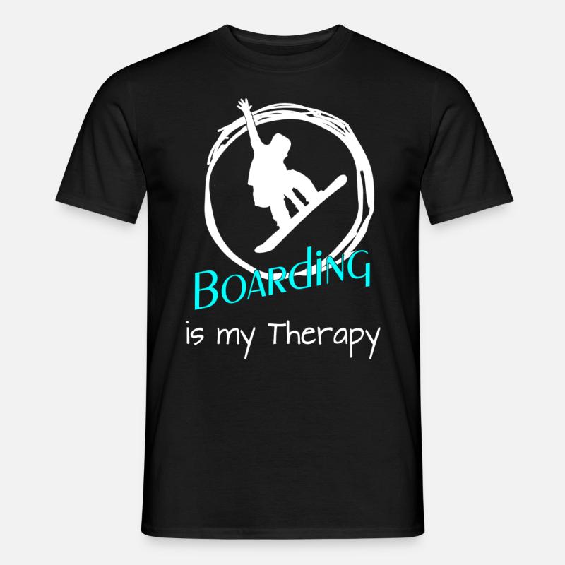 Boarding Snowboarding - Männer T-Shirt - Schwarz