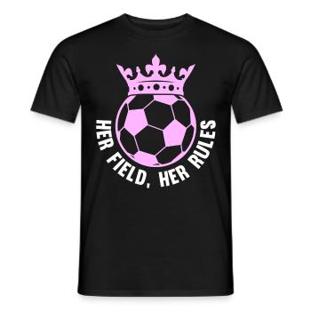 Soccer féminin, Football féminin, Football féminin - T-shirt homme - noir - Devant - AI Model Male 178 light (178cm)