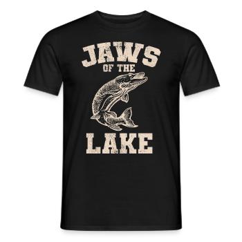 Fishing, Angler, Fisherman Fishing and Pike Fishing - Men's T-Shirt - black - Front - AI Model Male 178 light (178cm)