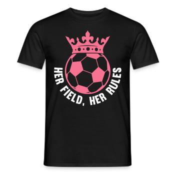 Soccer féminin, Football féminin, Football féminin - T-shirt homme - noir - Devant - AI Model Male 178 light (178cm)