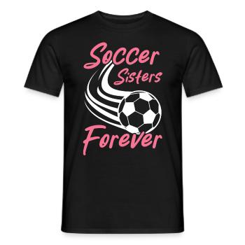 Vrouwenvoetbal, Vrouwenvoetbal, Vrouwenvoetbal - Heren T-shirt - zwart - Voor - AI Model Male 178 light (178cm)