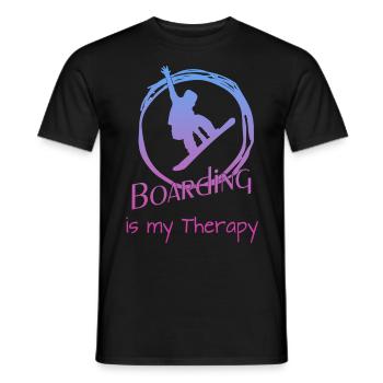 Boarding Snowboarding - Männer T-Shirt - Schwarz - Vorne - AI Model Male 178 light (178cm)
