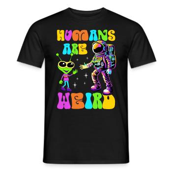 Alien, OVNI, UAP, Espace, Objet volant de l’espace - T-shirt homme - noir - Devant - AI Model Male 178 light (178cm)