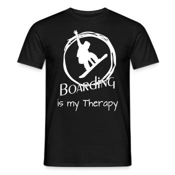 Boarding - Männer T-Shirt - Schwarz - Vorne - AI Model Male 178 light (178cm)