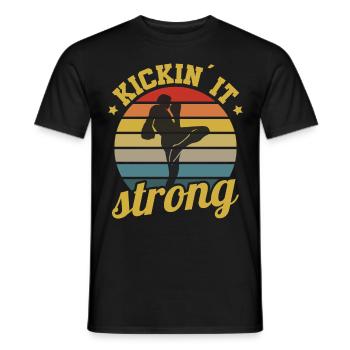 Kickboxer Arts martiaux Kickboxing Kickboxen - T-shirt homme - noir - Devant - AI Model Male 178 light (178cm)