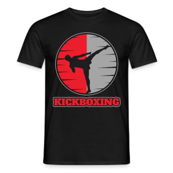 Kickboxer Arts martiaux Kickboxing Kickboxen - T-shirt homme - noir - Devant - AI Model Male 178 light (178cm)