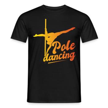 Pole Dance Dancer, Pole Dance, Pole Dancing - Men's T-Shirt - black - Front - AI Model Male 178 light (178cm)