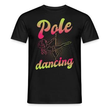 Pole Dance Dancer, Pole Dance, Pole Dancing - Men's T-Shirt - black - Front - AI Model Male 178 light (178cm)