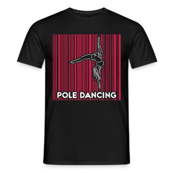 Pole dance danseuse, pole dance, pole dance - T-shirt homme - noir - Devant - AI Model Male 178 light (178cm)