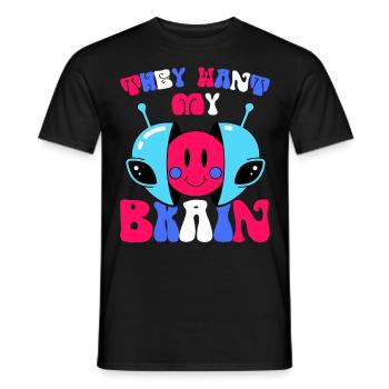 Alien, OVNI, UAP, Espace, Objet volant de l’espace - T-shirt homme - noir - Devant - AI Model Male 178 light (178cm)