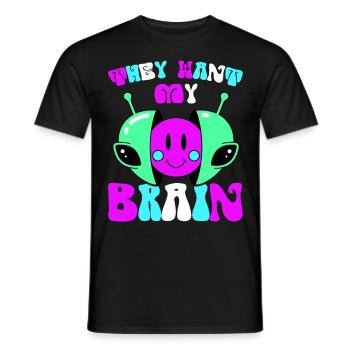 Alien, UFO, UAP, Space, Weltraum Flugobjekt - Männer T-Shirt - Schwarz - Vorne - AI Model Male 178 light (178cm)