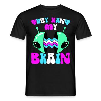 Alien, UFO, UAP, Space, Weltraum Flugobjekt - Männer T-Shirt - Schwarz - Vorne - AI Model Male 178 light (178cm)