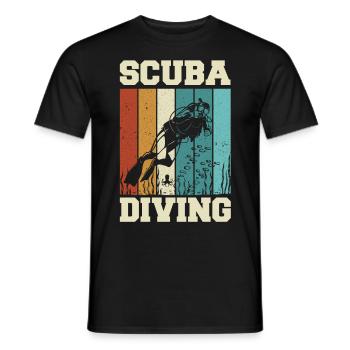 Plongée sous-marine, Plongée sous-marine, Vacances en mer - T-shirt homme - noir - Devant - AI Model Male 178 light (178cm)