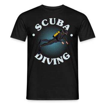 Plongée sous-marine, Plongée sous-marine, Vacances en mer - T-shirt homme - noir - Devant - AI Model Male 178 light (178cm)