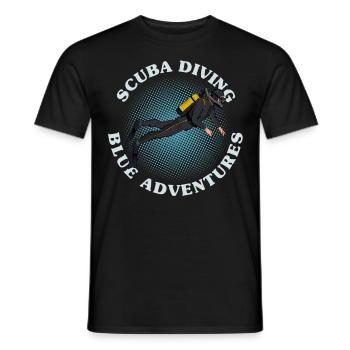 Scuba Diving, Scuba Diving, Holiday Sea Diver - Men's T-Shirt - black - Front - AI Model Male 178 light (178cm)