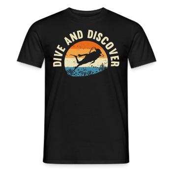 Plongée sous-marine, Plongée sous-marine, Vacances en mer - T-shirt homme - noir - Devant - AI Model Male 178 light (178cm)