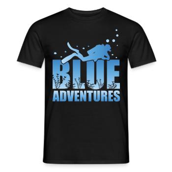 Scuba Diving, Scuba Diving, Holiday Sea Diver - Men's T-Shirt - black - Front - AI Model Male 178 light (178cm)