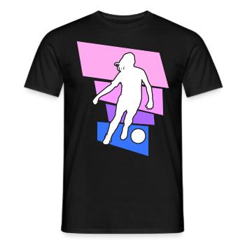 Soccer féminin, Football féminin, Football féminin - T-shirt homme - noir - Devant - AI Model Male 178 light (178cm)