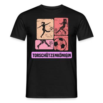 Frauenfußball, Fußball Frauen Soccer Damenfußball - Männer T-Shirt - Schwarz - Vorne - AI Model Male 178 light (178cm)