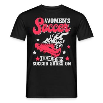 Soccer féminin, Football féminin, Football féminin - T-shirt homme - noir - Devant - AI Model Male 178 light (178cm)