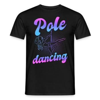Pole dance danseuse, pole dance, pole dance - T-shirt homme - noir - Devant - AI Model Male 178 light (178cm)