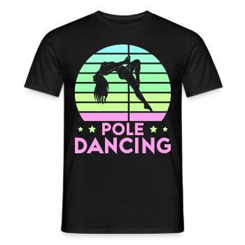 Pole Dance Dancer, Pole Dance, Pole Dancing - Men's T-Shirt - black - Front - AI Model Male 178 light (178cm)