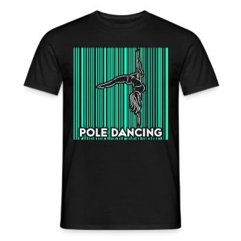 Pole Dance Tänzerin, Stangentanz, Pole Dancing - Männer T-Shirt - Schwarz - Vorne - AI Model Male 178 light (178cm)