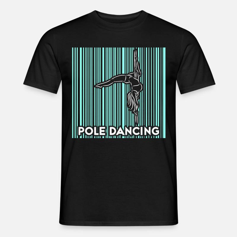Pole Dance Tänzerin, Stangentanz, Pole Dancing - Männer T-Shirt - Schwarz