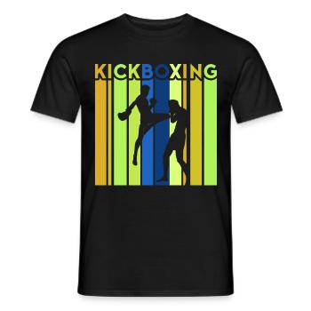 Kickboxer Arts martiaux Kickboxing Kickboxen - T-shirt homme - noir - Devant - AI Model Male 178 light (178cm)