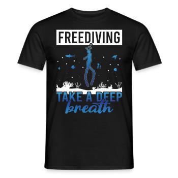 Plongée, Apnée Plongée, Apnée No Limit Apnée Apnée - T-shirt homme - noir - Devant - AI Model Male 178 light (178cm)