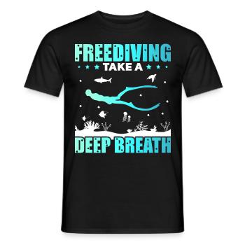 Plongée, Apnée Plongée, Apnée No Limit Apnée Apnée - T-shirt homme - noir - Devant - AI Model Male 178 light (178cm)