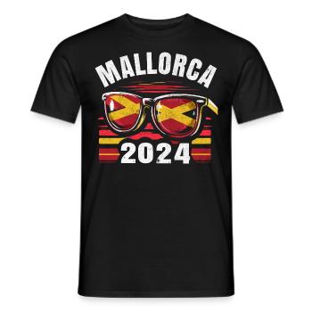 Mallorca 2024 - Männer T-Shirt - Schwarz - Vorne - AI Model Male 178 light (178cm)