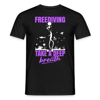 Plongée, Apnée Plongée, Apnée No Limit Apnée Apnée - T-shirt homme - noir - Devant - AI Model Male 178 light (178cm)