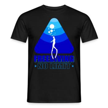 Plongée, Apnée Plongée, Apnée No Limit Apnée Apnée - T-shirt homme - noir - Devant - AI Model Male 178 light (178cm)