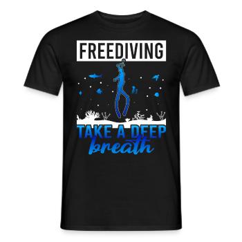 Plongée, Apnée Plongée, Apnée No Limit Apnée Apnée - T-shirt homme - noir - Devant - AI Model Male 178 light (178cm)