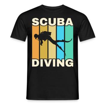 Scuba Diving, Scuba Diving, Holiday Sea Diver - Men's T-Shirt - black - Front - AI Model Male 178 light (178cm)
