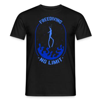 Plongée, Apnée Plongée, Apnée No Limit Apnée Apnée - T-shirt homme - noir - Devant - AI Model Male 178 light (178cm)
