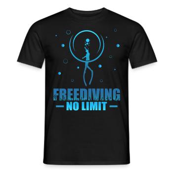 Plongée, Apnée Plongée, Apnée No Limit Apnée Apnée - T-shirt homme - noir - Devant - AI Model Male 178 light (178cm)