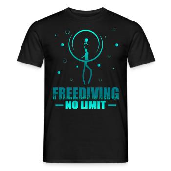 Plongée, Apnée Plongée, Apnée No Limit Apnée Apnée - T-shirt homme - noir - Devant - AI Model Male 178 light (178cm)