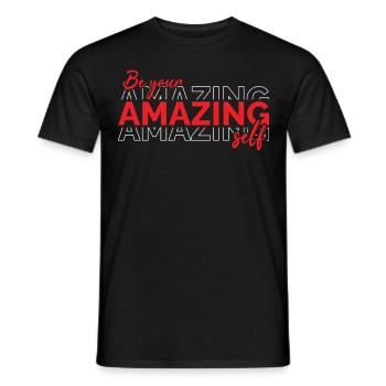 Be you! Self-confidence, positive thinking, motivation - Men's T-Shirt - black - Front - AI Model Male 178 light (178cm)