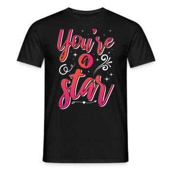 Be you! Self-confidence, positive thinking, motivation - Men's T-Shirt - black - Front - AI Model Male 178 light (178cm)