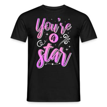 Soyez vous-même ! Confiance en soi, pensée positive, motivation - T-shirt homme - noir - Devant - AI Model Male 178 light (178cm)